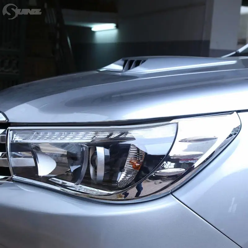 Хромированные автомобильные аксессуары передняя крышка фар отделка для Toyota Hilux