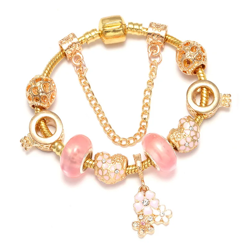 Дропшиппинг дропшиппинг хрустальные бусины в форме сердца Шарм браслет для