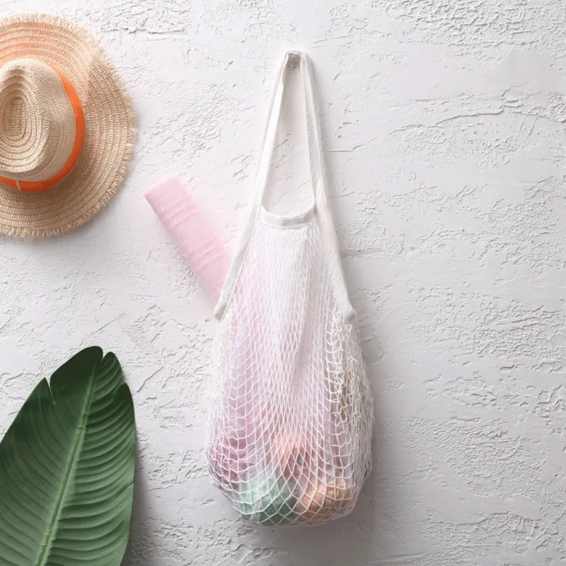 Унисекс складная Удобная сумка для покупок в сетку многоразовая тоут