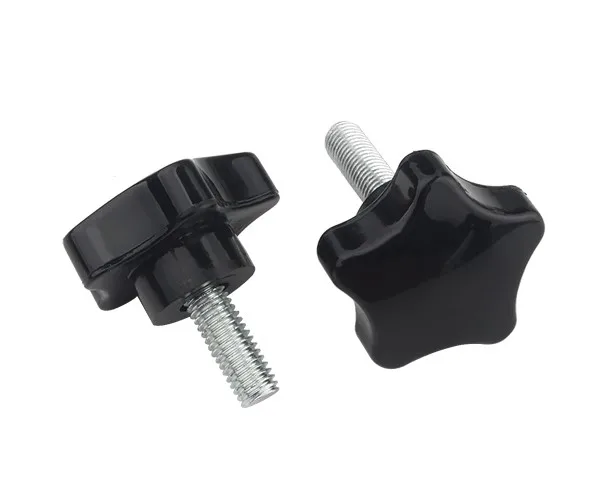 

10pcs M4 M5 M6 M8 Thread Star Shaped Head Thread Clamping Screw Bolt Knob For Industry Equipment Plastic Carbon Steel