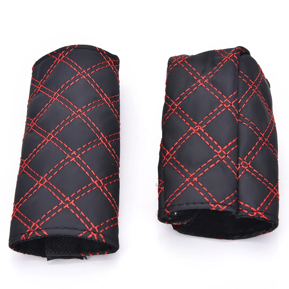 

Microfiber Auto Car Decoration Gear Set Hand Brake Case Holder Protectors DIY Universal Grid 2pcs