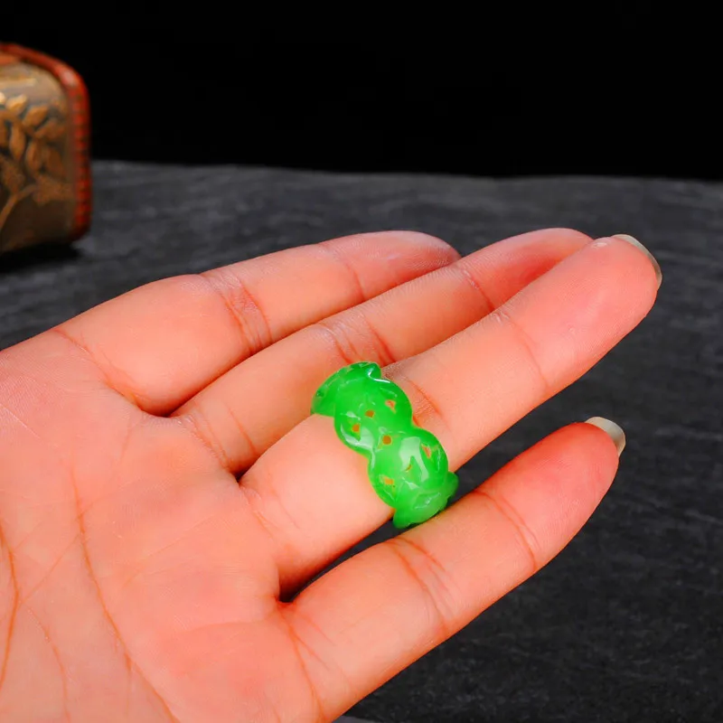 Натуральное женское кольцо амулет из жадеита модные очаровательные ювелирные