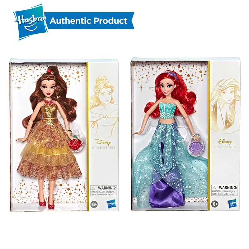 Hasbro Дисней Принцесса Стиль серии подарки на день рождения Кукла Ариэль в современном стиле Принцесса Ариэль Белль с кошельком и обувью