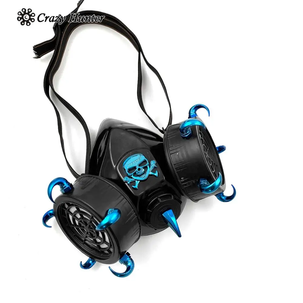 Маска в стиле стимпанк с очками Готическая маска шипами для косплея |