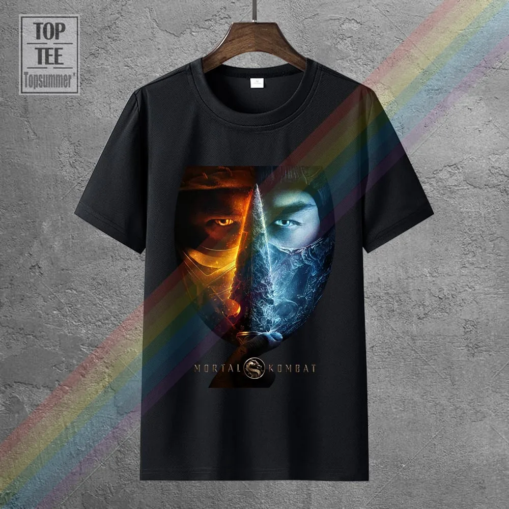 

Mortal Kombat 2021 Tshirts Retro Gothic Tee-Shirt Funny Oversized Clothes Novelties T Shirt Horror Skull T Shirts