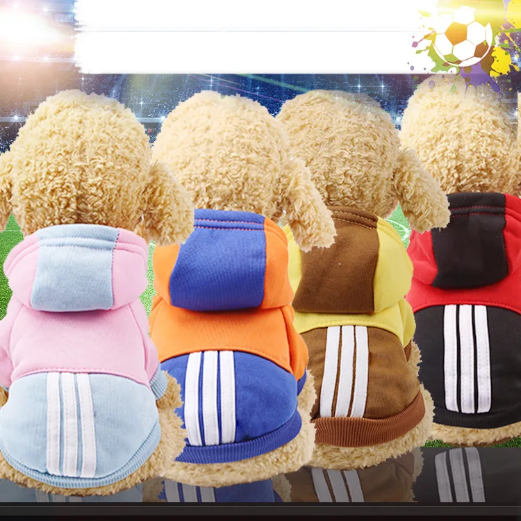 Pet мягкая теплая зимняя одежда для сна собак спортивные толстовки с капюшоном