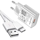 USB-адаптер для быстрой зарядки, зарядное устройство с разъемом типа C для Samsung S21, S20, FE S9, S8 Plus, Note 20, Ultra 10 Plus, 9, 8, зарядный кабель