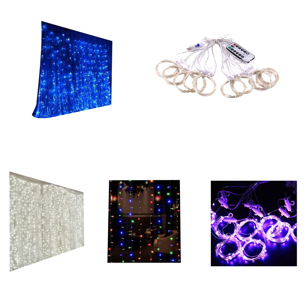 3x3 метра 300 светодиодный занавес сказочные гирлянды висящие декорации настенный