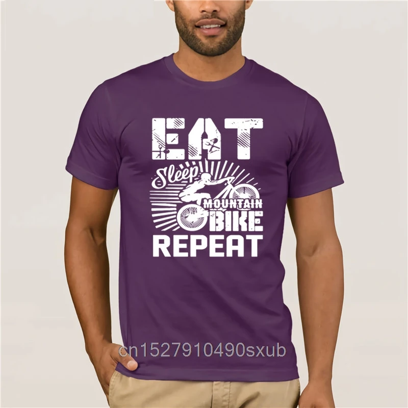 Футболка мужская с принтом Eat Sleep тенниска из натурального хлопка повседневная