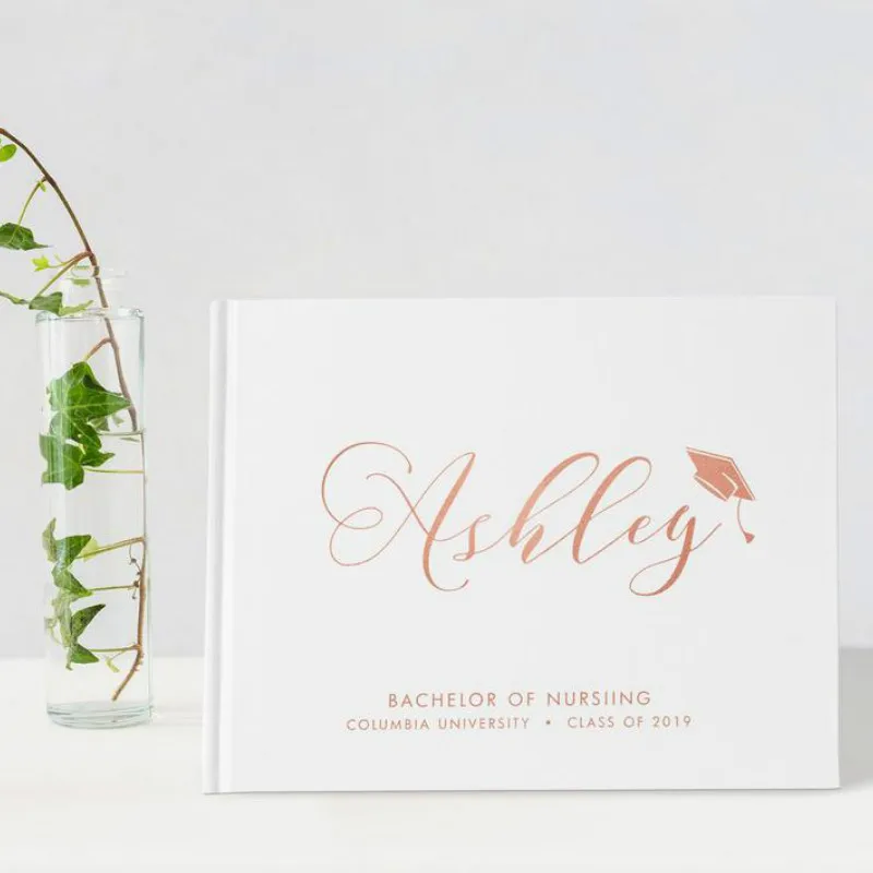 

Rose Gold Graduation Guest Book College Graduation Guest Sign party decro photo abulm gift for friends