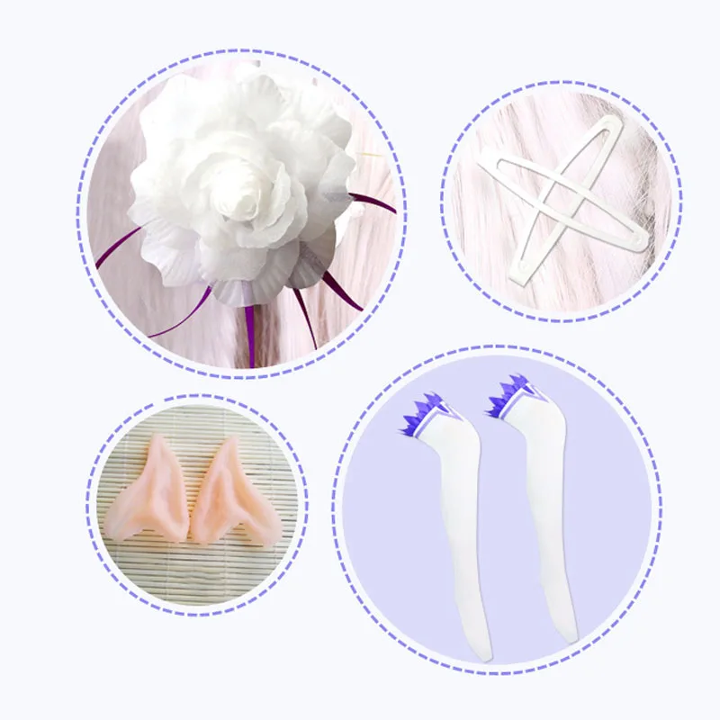 

Anime Emilia Cosplay Clothes Re Life in a Different World from ZeroDress Emilia Cosplay Costume Set Halloween Day for Women