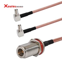 xinangogo extension cord n female to ts9 right angle 1 to 2 pigtail cable y type rg316 20cm