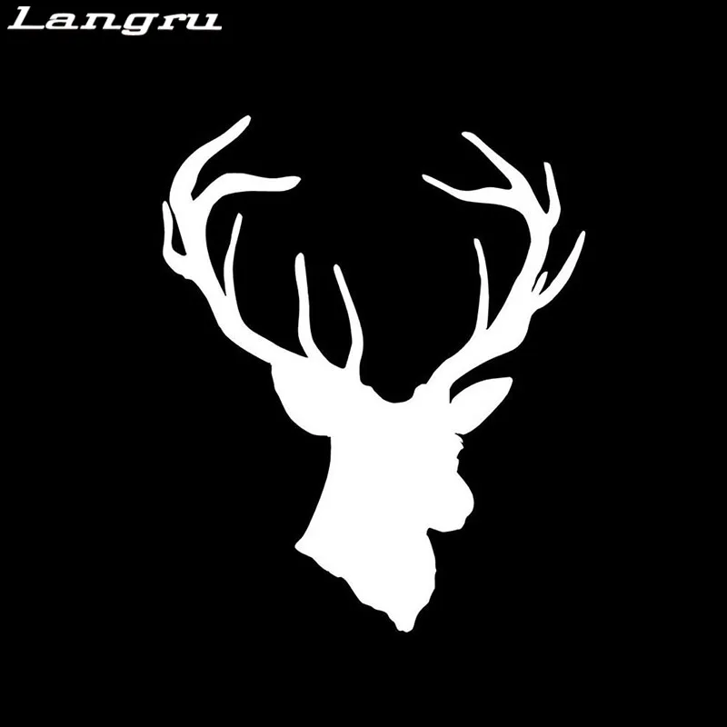 Langru модная крутая голова оленя виниловая креативная охотничья Автомобильная наклейка и