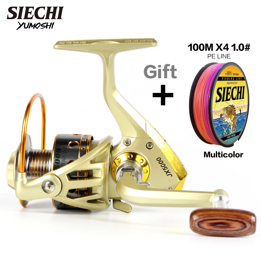 

SIECHI Metal Spool Spinning Fishing Reel JX1000-7000 8KG Max Carbon Drag Carp Saltwater Reel Bass Pike Wheel