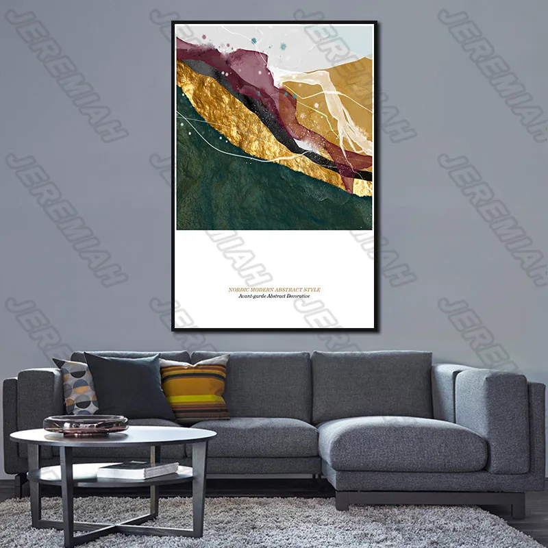 

Multicolor Landscape Abstract Poster Nordic Style Wall Art Canvas Print Painting Modern Living Room Decoration