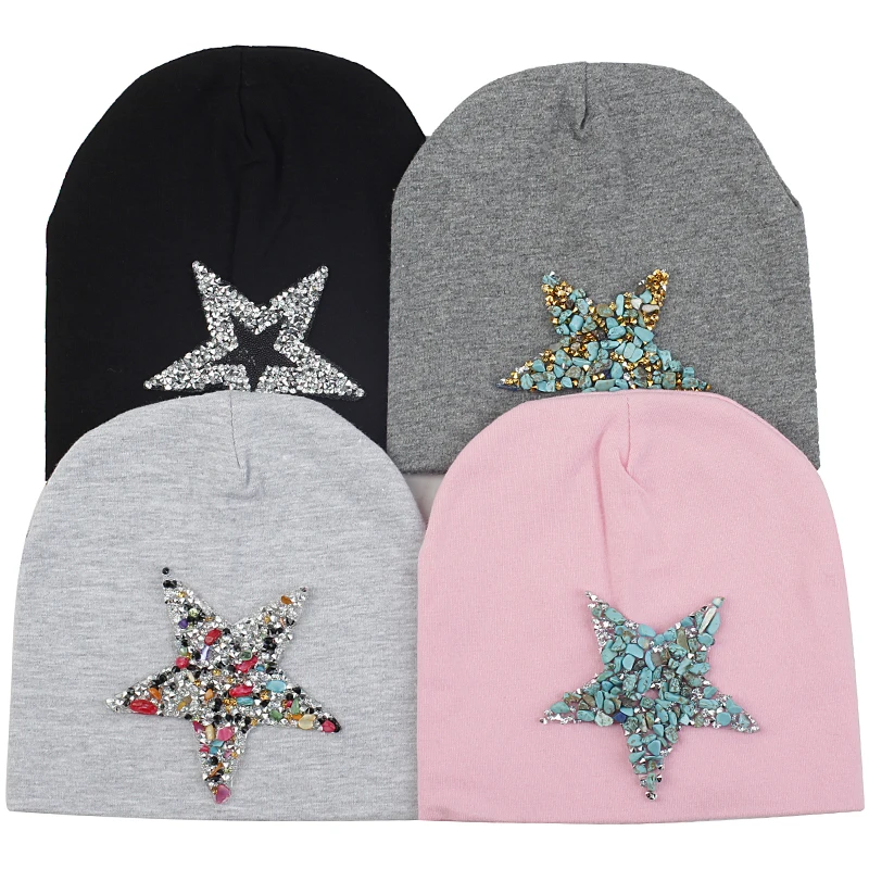 Хлопковые носки унисекс для малышей со звездами Череп Шапочки девочек и