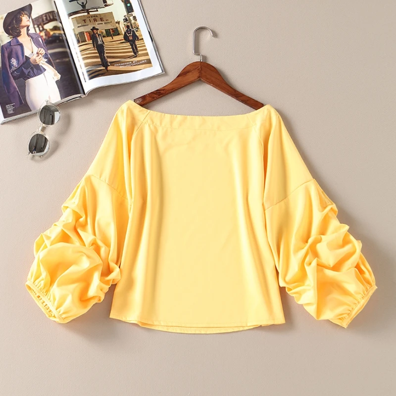 Новое поступление Женская Весенняя мягкая блузка новинка Однотонная рубашка с