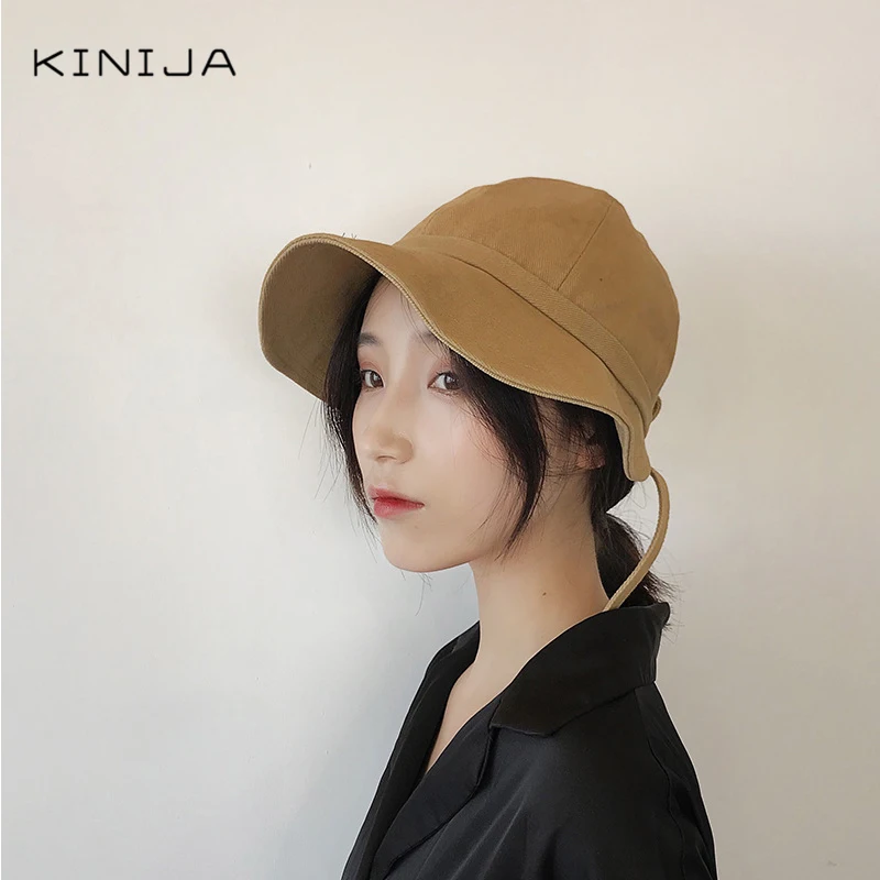 Шляпа женская летняя Корейская версия галстук веревка девочка чистый цвет