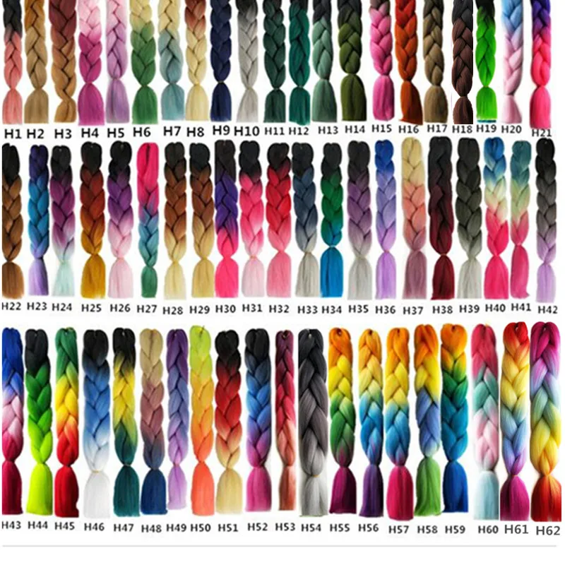 Pervado волосы 1 шт. 24 &quot100 г/шт. Ombre Джамбо косички для наращивания волос