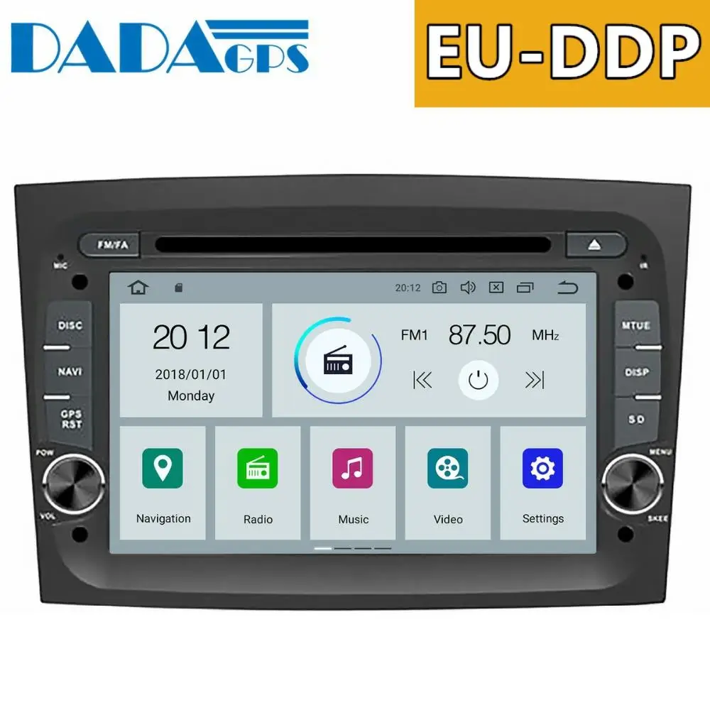 Новейший автомобильный DVD плеер Android 9 0 головное устройство GPS навигации для FIAT DOBLO