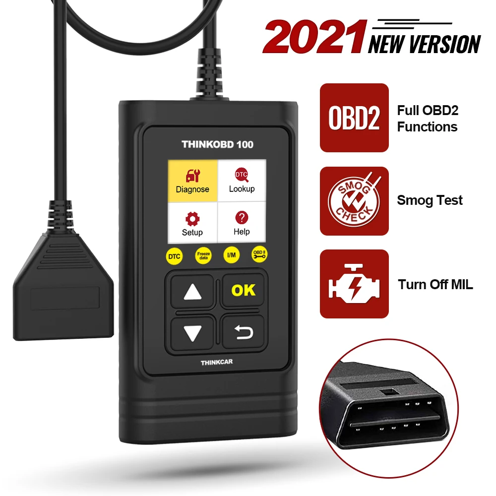 

THINKCAR THINKOBD 100 OBD2 Сканер EOBD Считыватель автомобильных кодов с полным набором функций OBD2 Автомобильный диагностический инструмент Проверка дв...