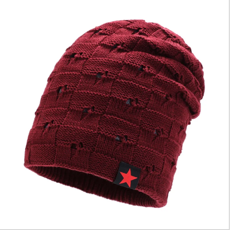 Новинка мужская шапка Корейская версия уличного стиля Повседневная вязаная зима