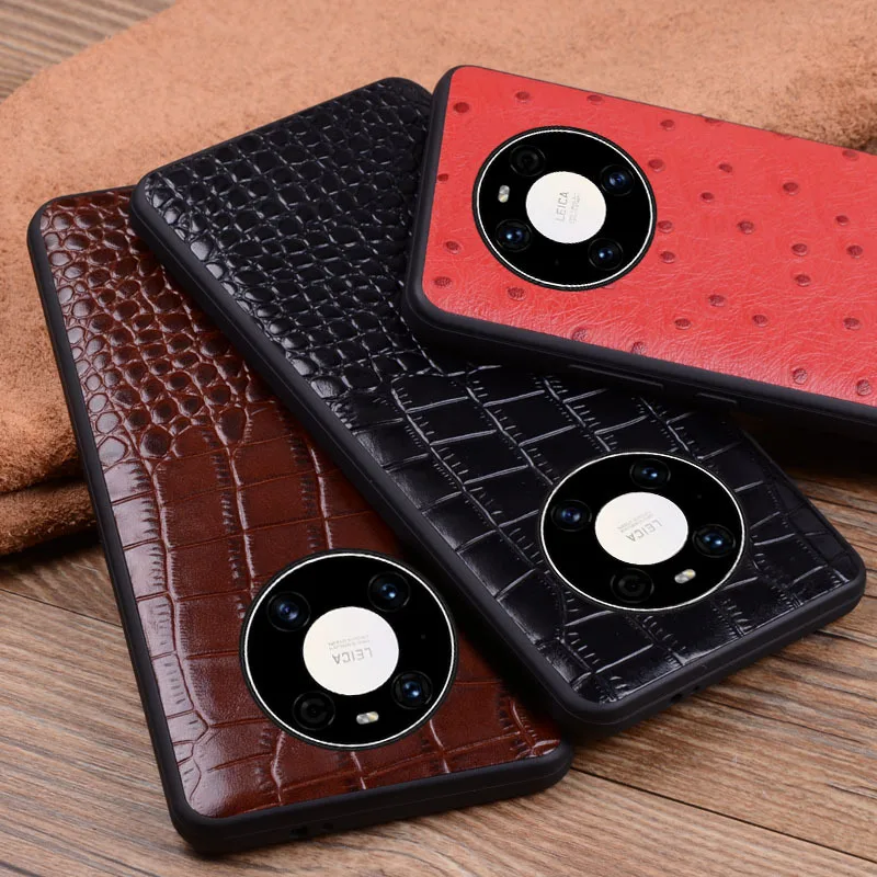 

Чехол из натуральной кожи для Huawei Mate 40 Pro Plus