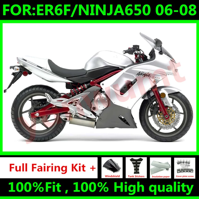 Форма для литья под давлением мотоцикла 100% Обтекатели Kawasaki ER-6F 2006 2008 Abs ER6F 08 07 06
