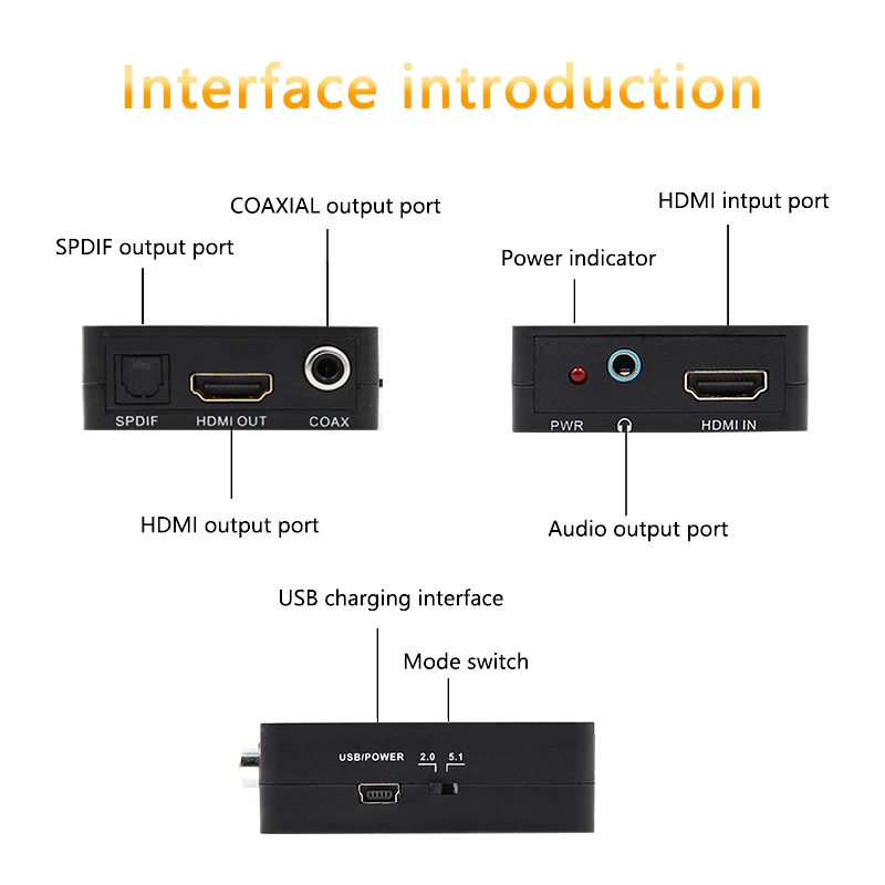 Мини HDMI аудио сплиттер 5 1 HDCP 2 преобразователь в SPDIF коаксиальный 1080p 0 |