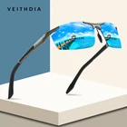 Мужские солнцезащитные очки VEITHDIA, зеркальные поляризационные солнцезащитные очки из алюминиево-магниевого сплава для вождения, аксессуар