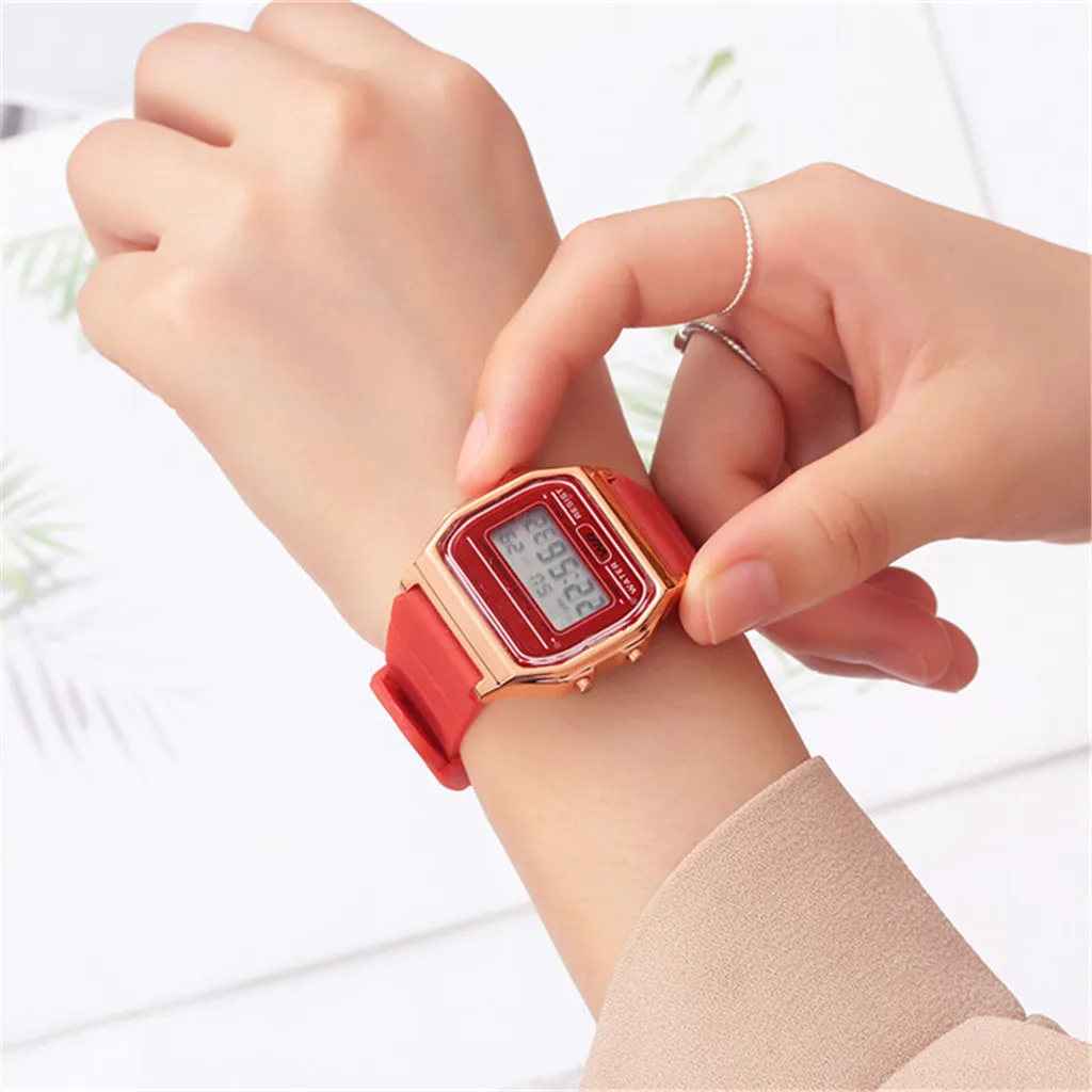 Горячие мужские и женские парные часы цифровые водонепроницаемые электронные