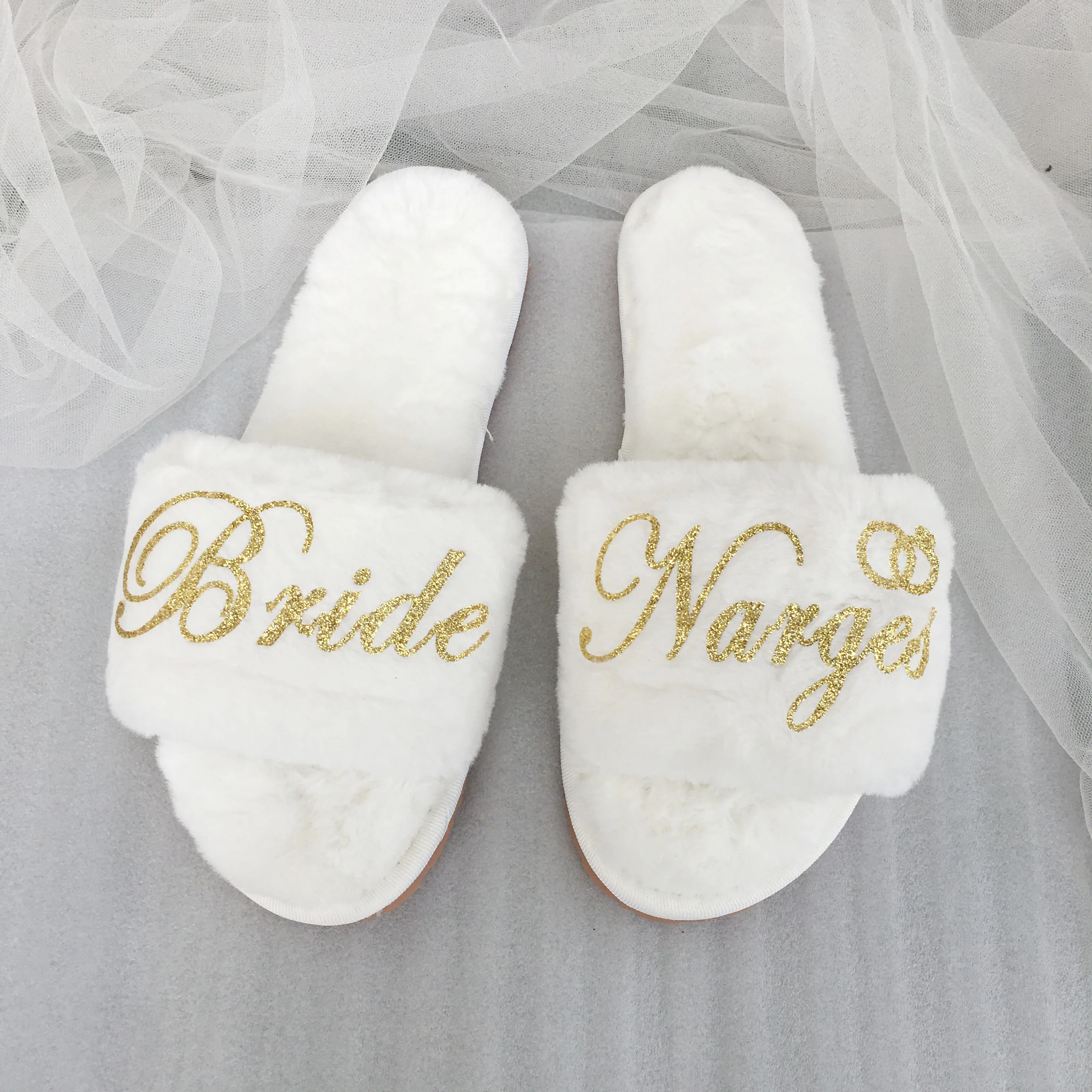

Personalized Wedding Coral Slippers Custom Bridesmaid Bride Bridal Shower Hen Night Bachelorette Party Gifts