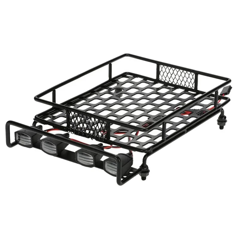 Багажник на крыше светодиодный светильник для Wrangler Tamiya CC01 Axial SCX10 из алюминиевого
