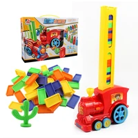 60 pcs electric domino traintoy set rally train model colorful domino game building blocks car truck vehicle stacking