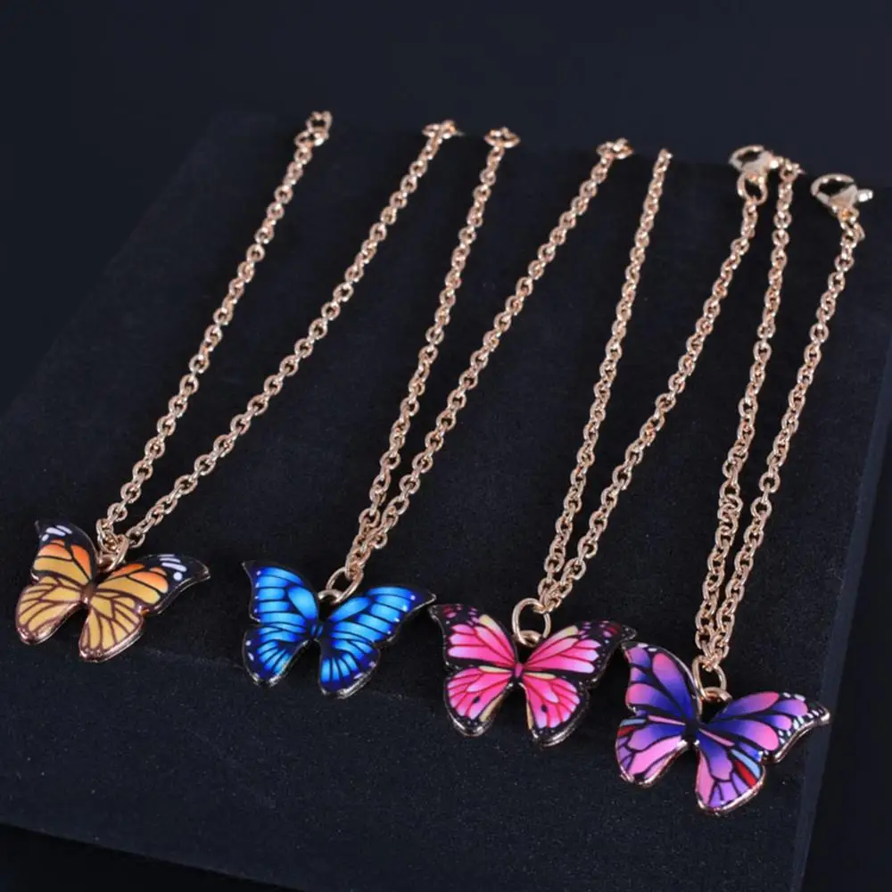 

80% Hot Sale Women Fashion Elegant Multicolor Alloy Butterfly Pendant Bracelet Anklet Jewelry Gift