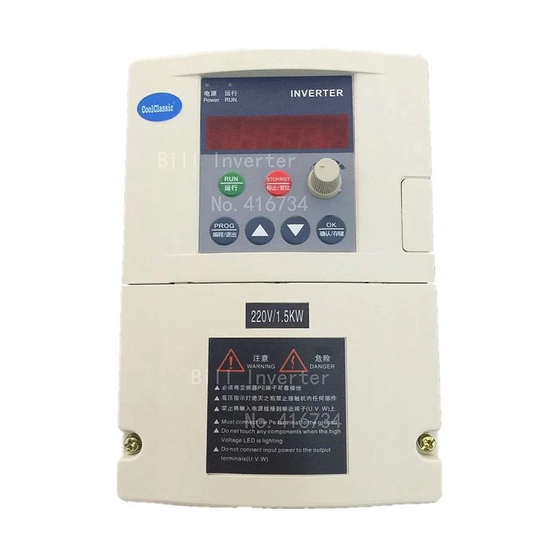 Инвертор VFD ZW-S1-2T 110 кВт/220 кВт однофазный в/в вход и для трехфазного двигателя с кабелем 2 м и внешней панелью
