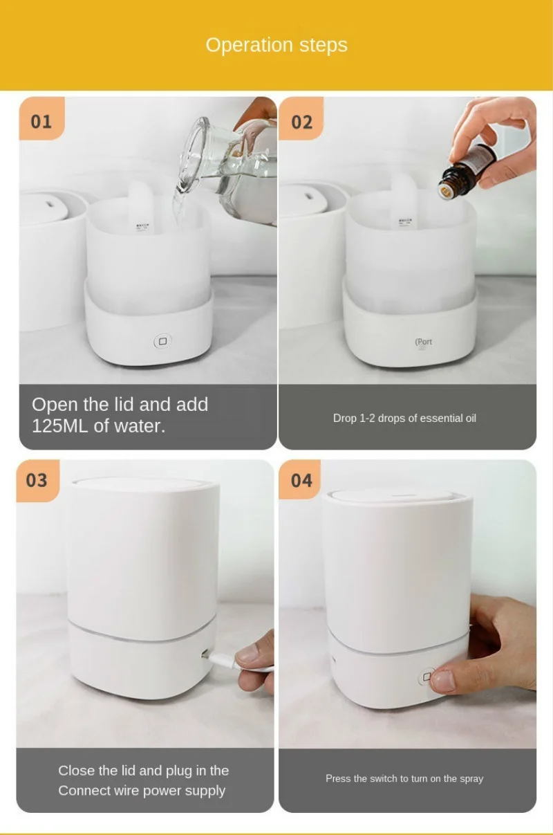 

New Aromatherapy Machine Ultrasonic Anion Essential Oil Aromatherapy Machine Air Purifier Desktop Household Mute Humidifier