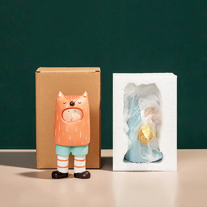 

Lovely Cartoon Animal Doll Resin Decoration Creative Home Wine Cabinet Porch Living Room Table Top Home Decoration L