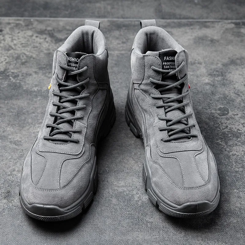 Men's Shoes New Fashion Casual Sports Help Plus Velvet Retro Martin Boots Winter Men Sneakers | Обувь