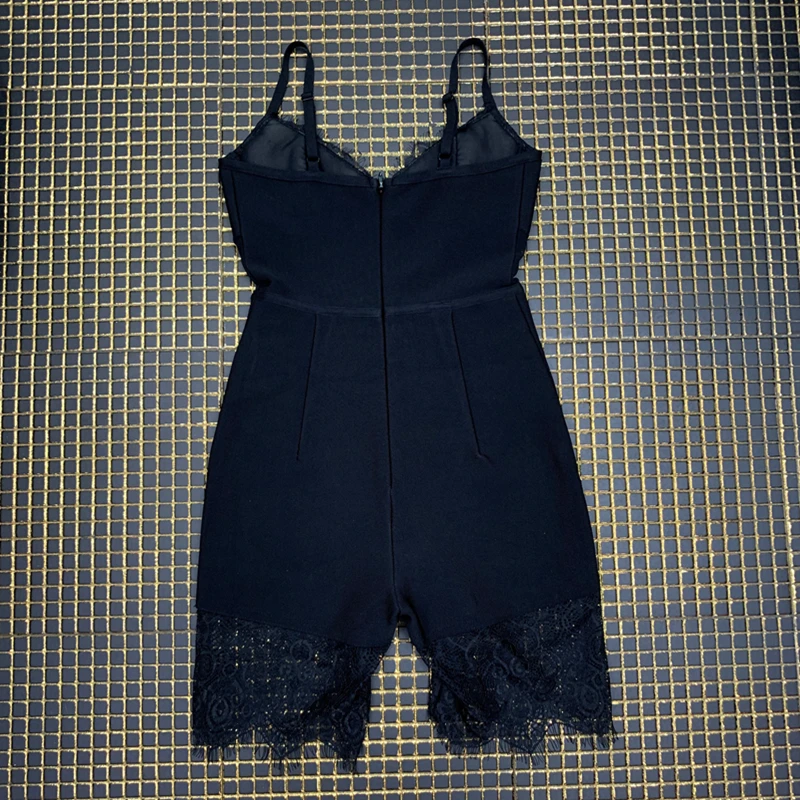 

2019 Women's Rompers Wholesale New Arrival Sexy Lace Bodysuit Women Black Bodysuit Summer Party Jumpsuits Clubwear Dropshipping