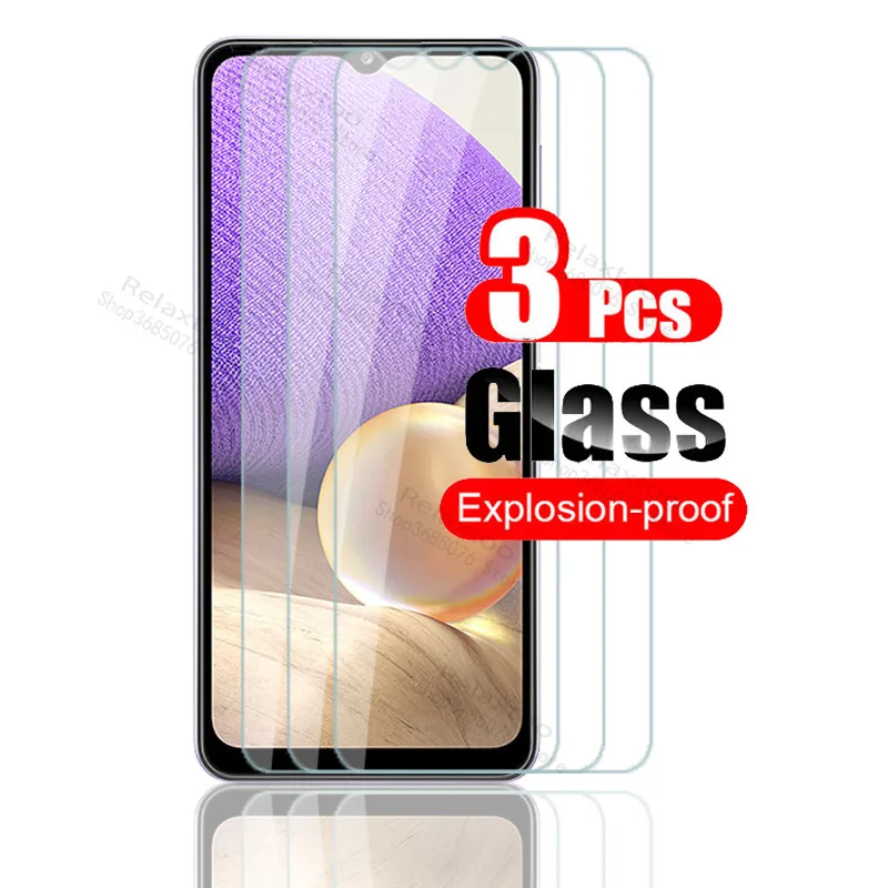 Стеклянный чехол для samsung a32 3 шт. Защитное стекло galaxy A 32 a32glass 6 5 дюйма защитная