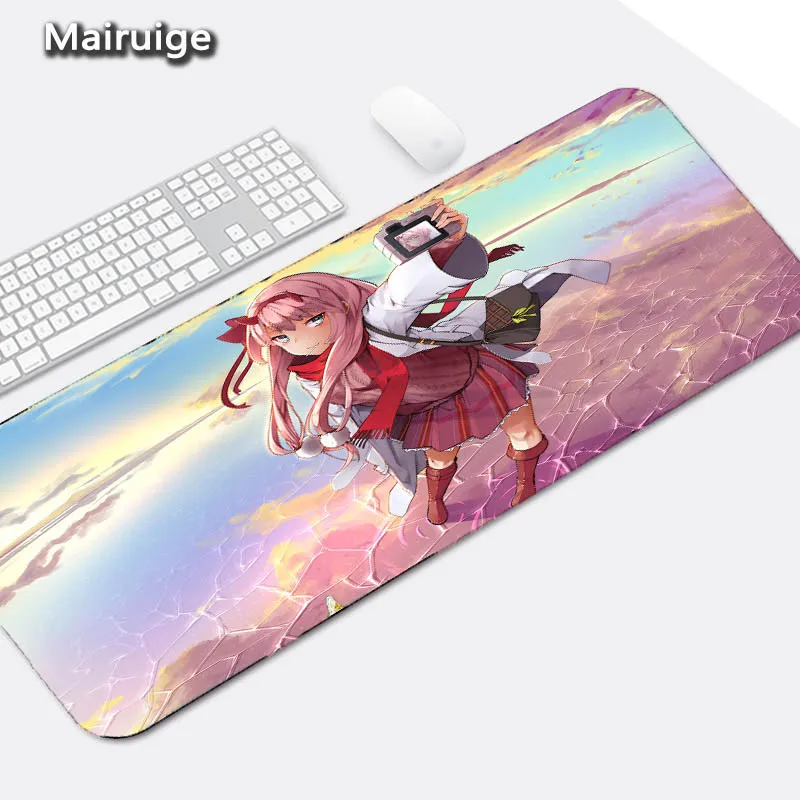 Mairuige аниме Darling In The Franxx 02 сексуальные девушки большой размер коврик для мыши геймпад игровой коврик DIY Padmouse Lock Edge противоскользящая одежда