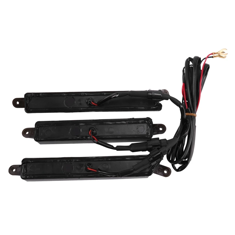 

3 Pcs/Set Led Drl Daytime Lights Front Mesh Mask Cover Led Bar Lightting Fog Lamp Lamps for Ford Ranger T7 T8 Everest