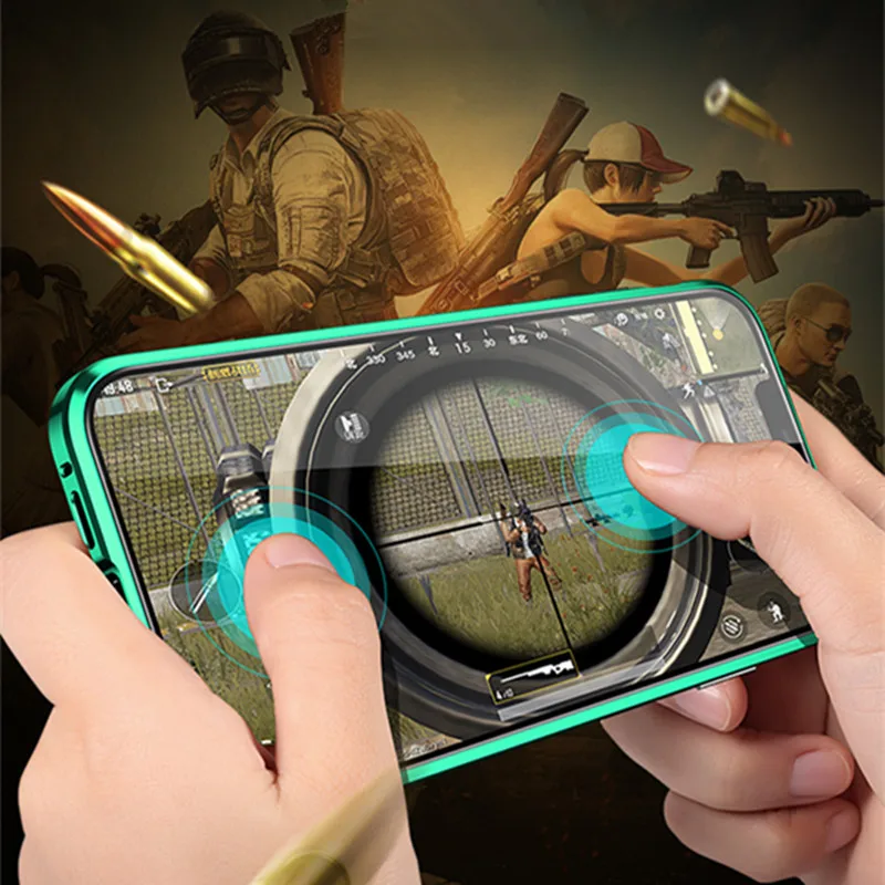 Металлический магнитный флип-чехол для iPhone 12 Mini 11 Pro XS MAX XR 8 7 6s 6 Plus прозрачный