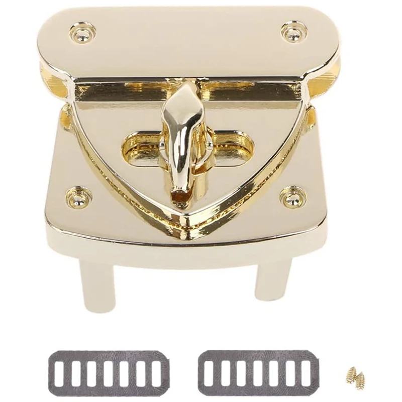 

New Metal Clasp Turn Lock Twist Locks DIY Leather Handbag Bag Hardware Accessories (Random Color)