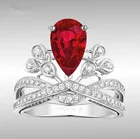 Женское кольцо Стразы с кристаллами в форме капли, 5 цветов