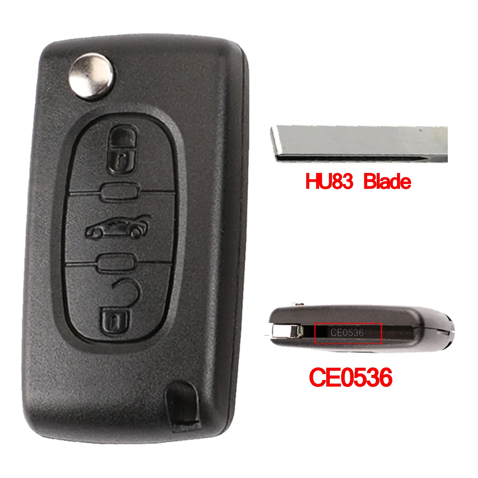3B Trunk CE0536 HU83 Jingyuqin флип Автомобильный ключ оболочки CE0536/CE0523 для Citroen C4 C5 C8 Xsara Picasso Berlingo peugeot 307 607 807 Partner лампа багажника - Цвет: 3B Trunk CE0536 HU83