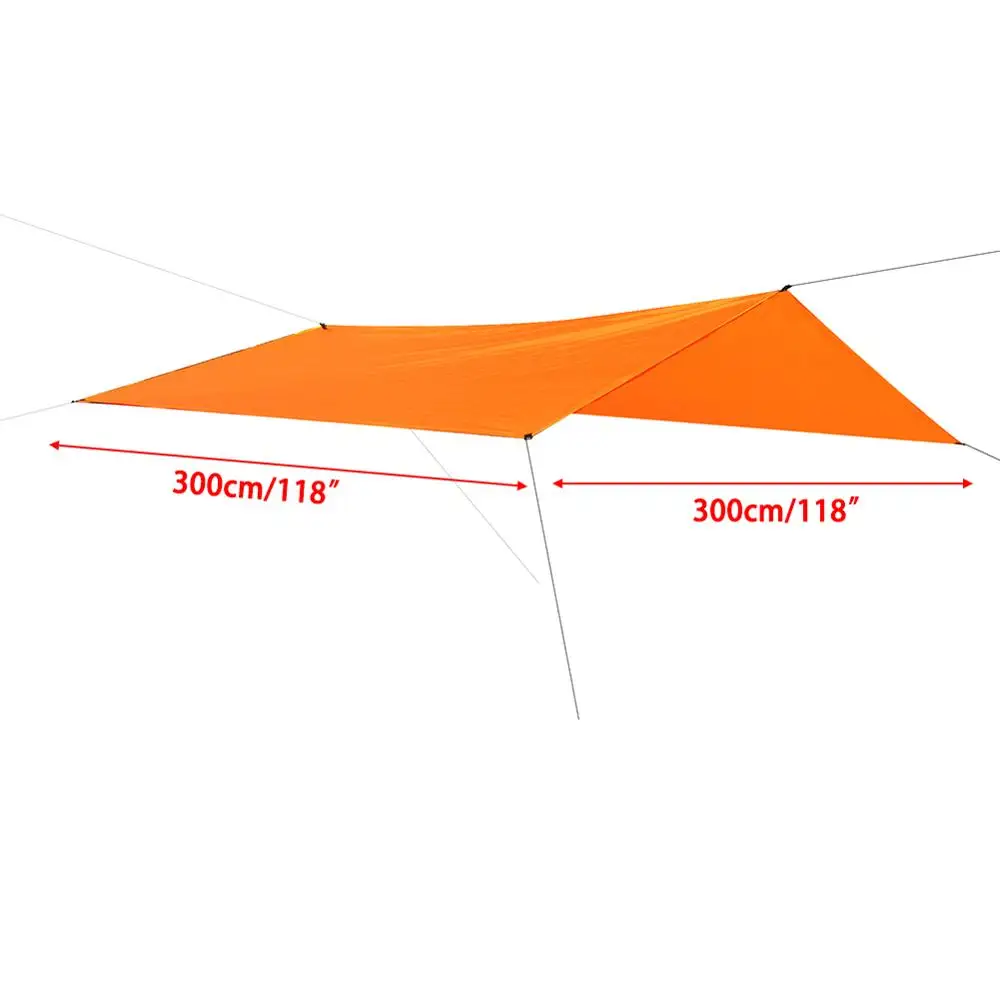

3mx3m Ultralight Sun Shelter Waterproof Awning Tarp Tent Outdoor Camping Hammock Awning Sunshade Beach Sun Shelter Tarp