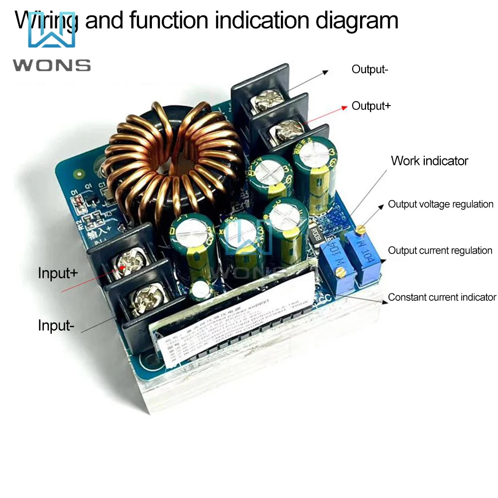 DC-DC 400 Вт высокомощный понижающий модуль источника питания с постоянным