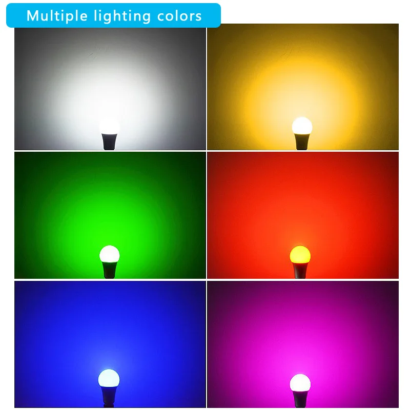 Смарт-лампа светодиодная менясветильник цвет E27 с поддержкой приложения Tuya Smart Life